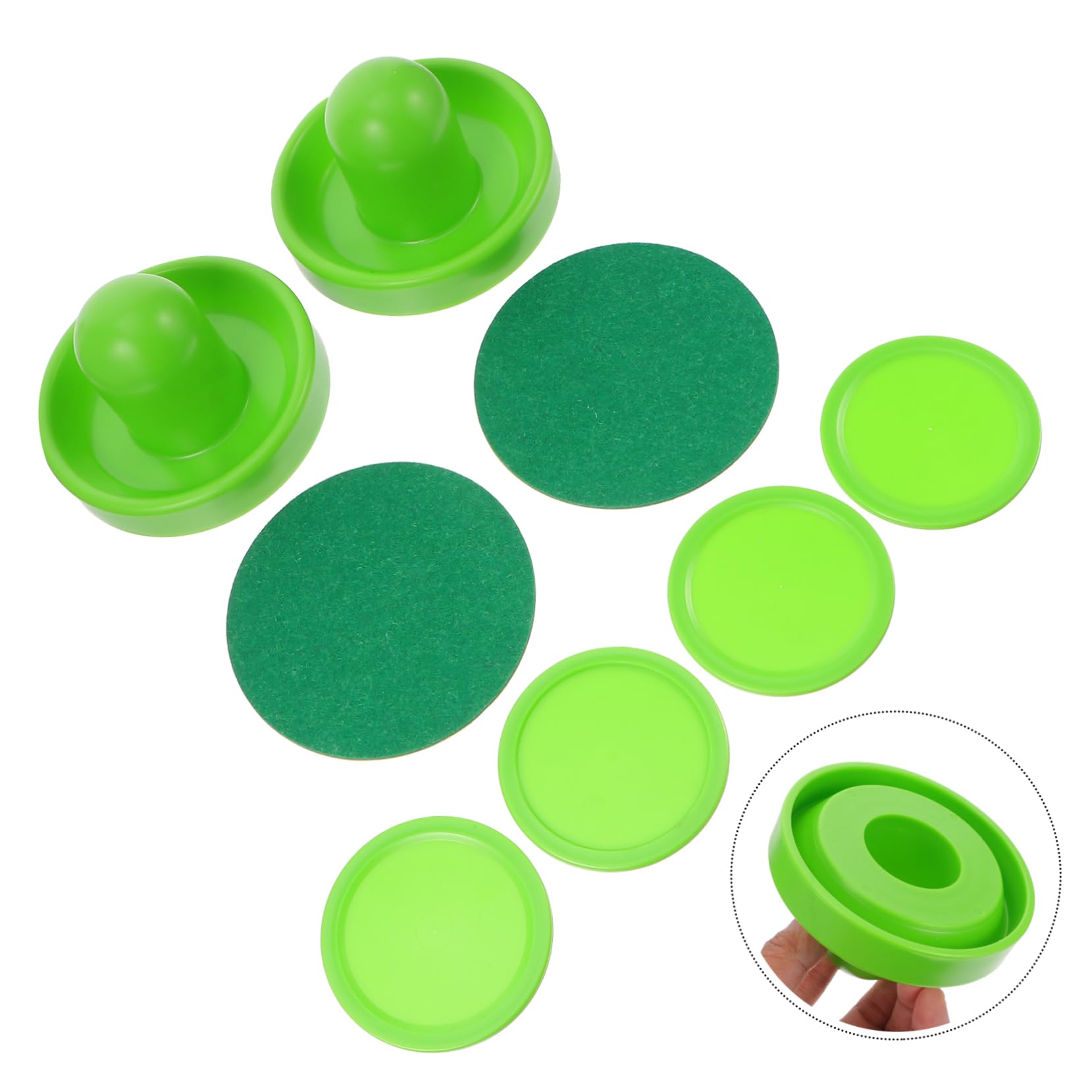 Totority 2-Piece Air Hockey Pusher Set 4 Plastic Mini Tabletop Hockey Accessories