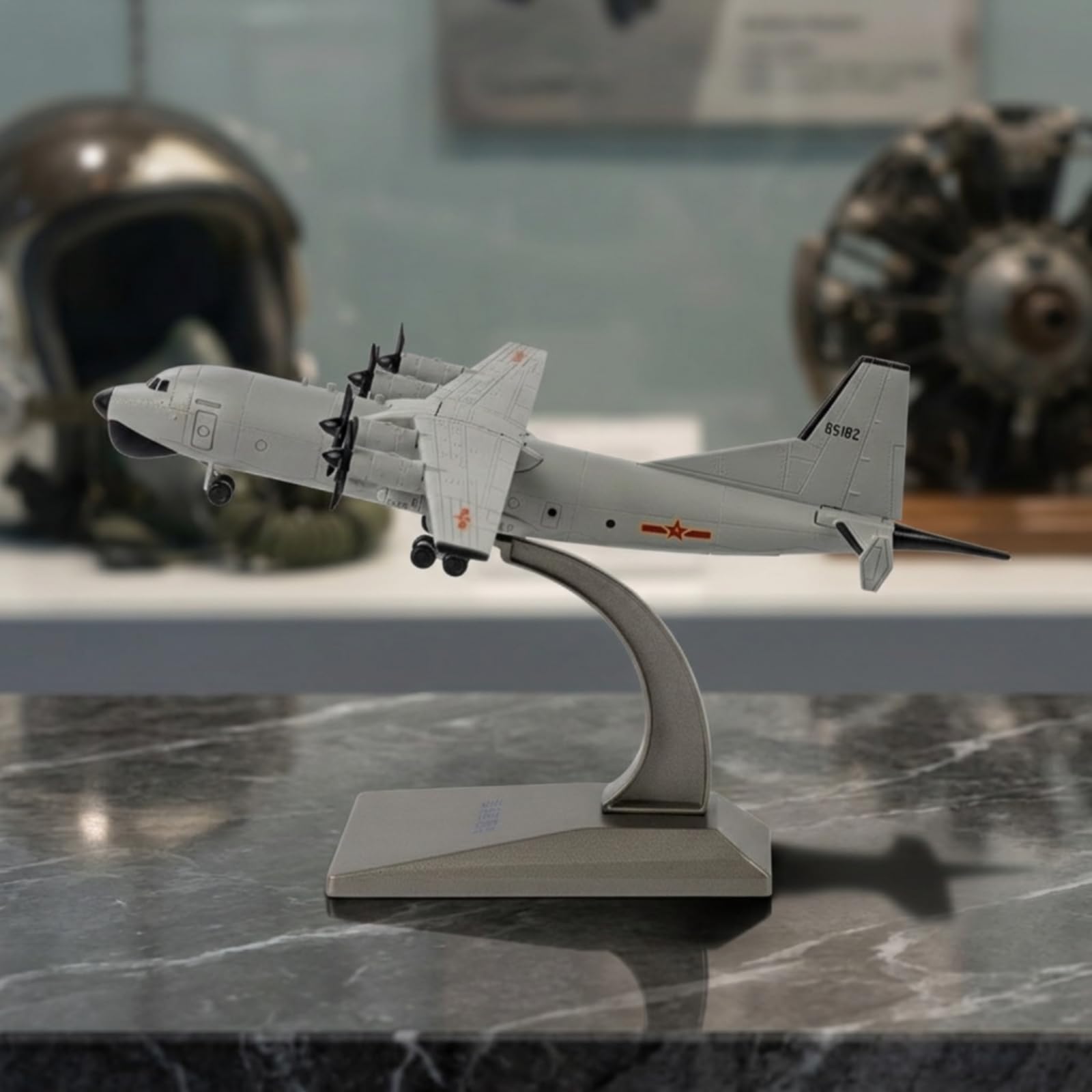 TISHITA Militärflugzeugmodell mit Ständer beweglich fertiges Modellflugzeug mit Ständer kompakt fertigmodell für Sammler, Luftfahrtenthusiasten, Vitrine, Büro