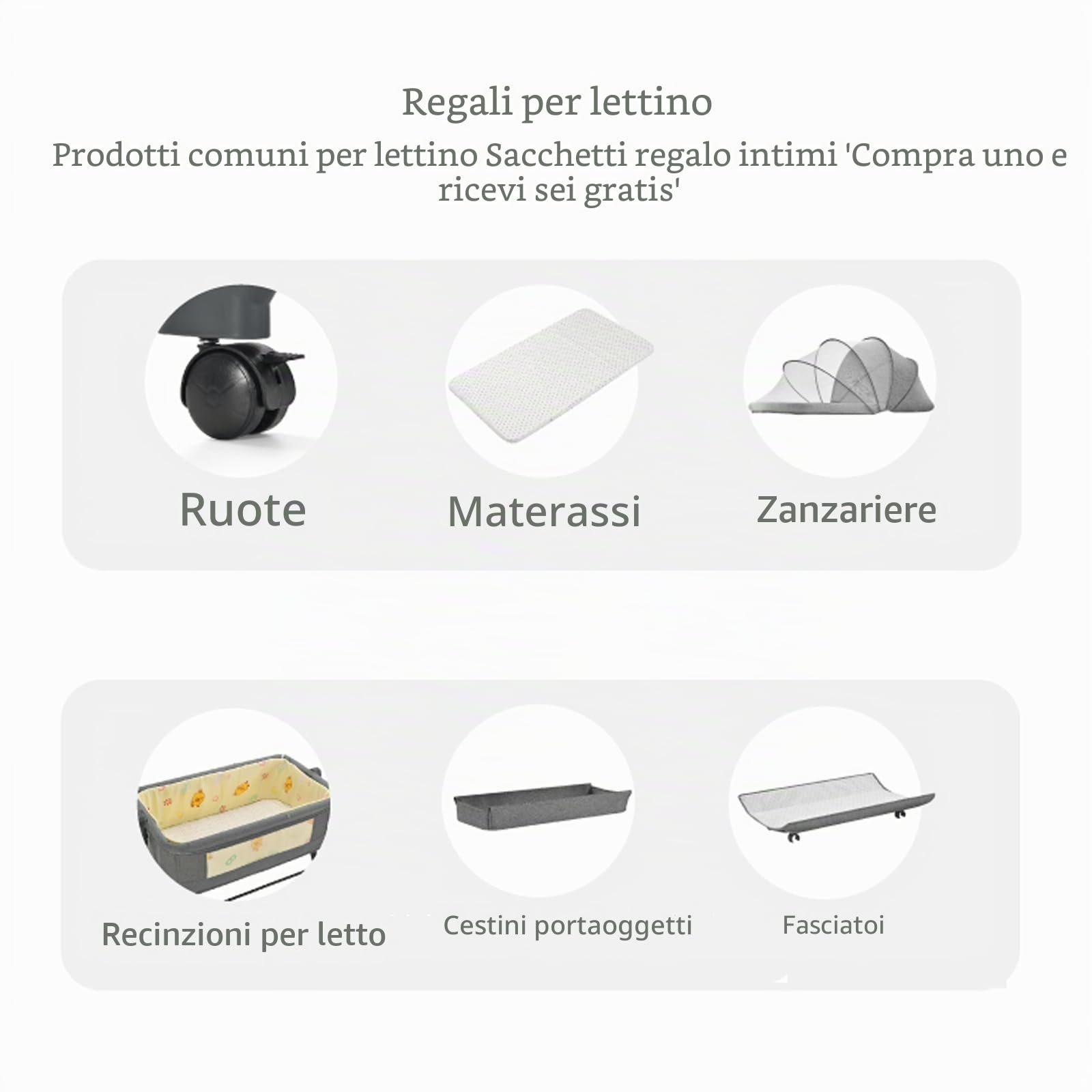 Lettino portatile da comodino, regolabile in altezza, con zanzariera, colore: grigio nero (grigio)
