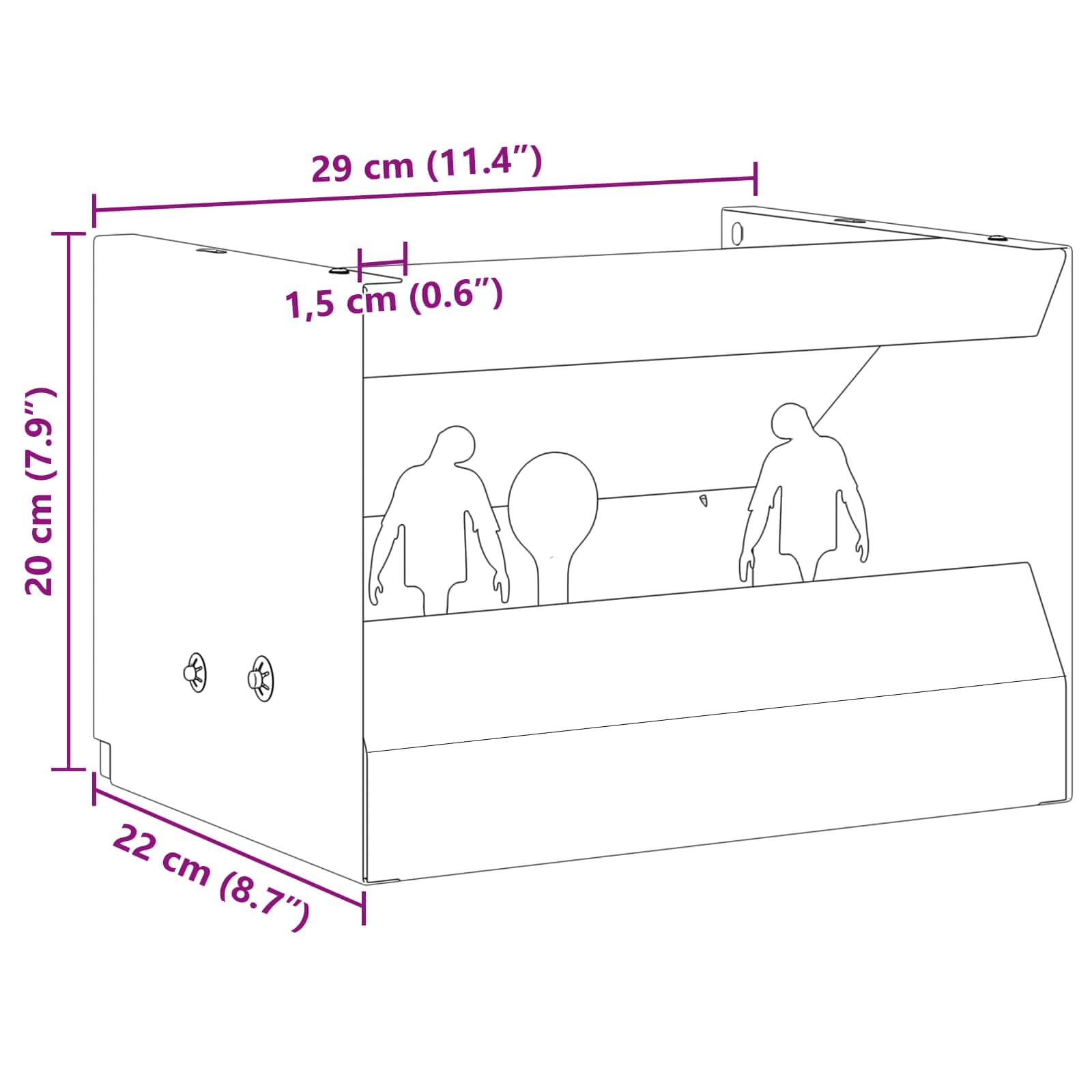Kugelfangbox Schwarz Stahl 29 x 22 x 20 cm kompakt für Schießstand und Outdoor Training mit robuster Konstruktion und einfacher Handhabung ideal für Sportschütze und Jagd Zubehör