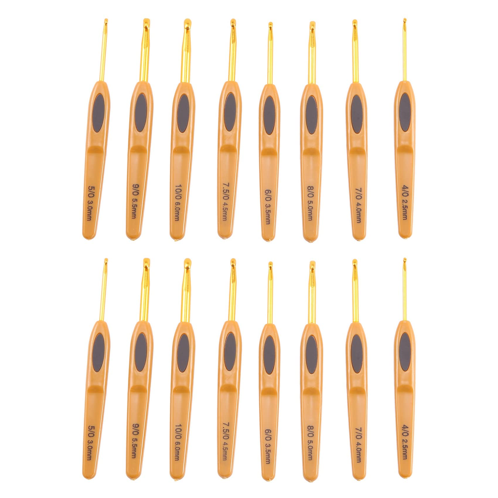 Hndhbfgrt 16Pcs Handmade Crochet Hook Set Stitches Sewing Tool Home Knitting Needles Aluminum Alloy DIY Portable