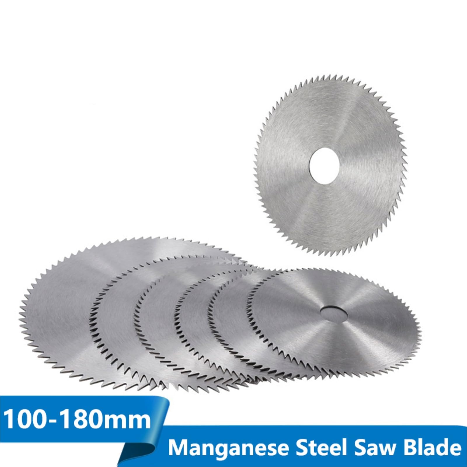 Brzeszczot do cięcia metalu 1PC brzeszczot piły tarczowej ze stali manganowej 100/110/125/150/180mm 60/75/80 zębów akcesoria do elektronarzędzi tarcza cięcia drewna(100x16x1.0x80T)