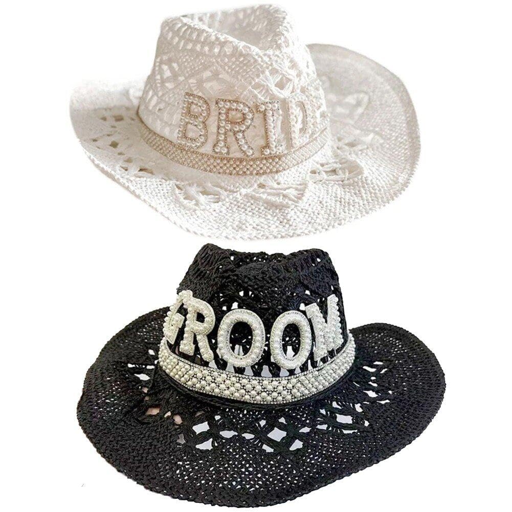 Cadeau de fête de mariage original avec ce chapeau de cowboy en paille