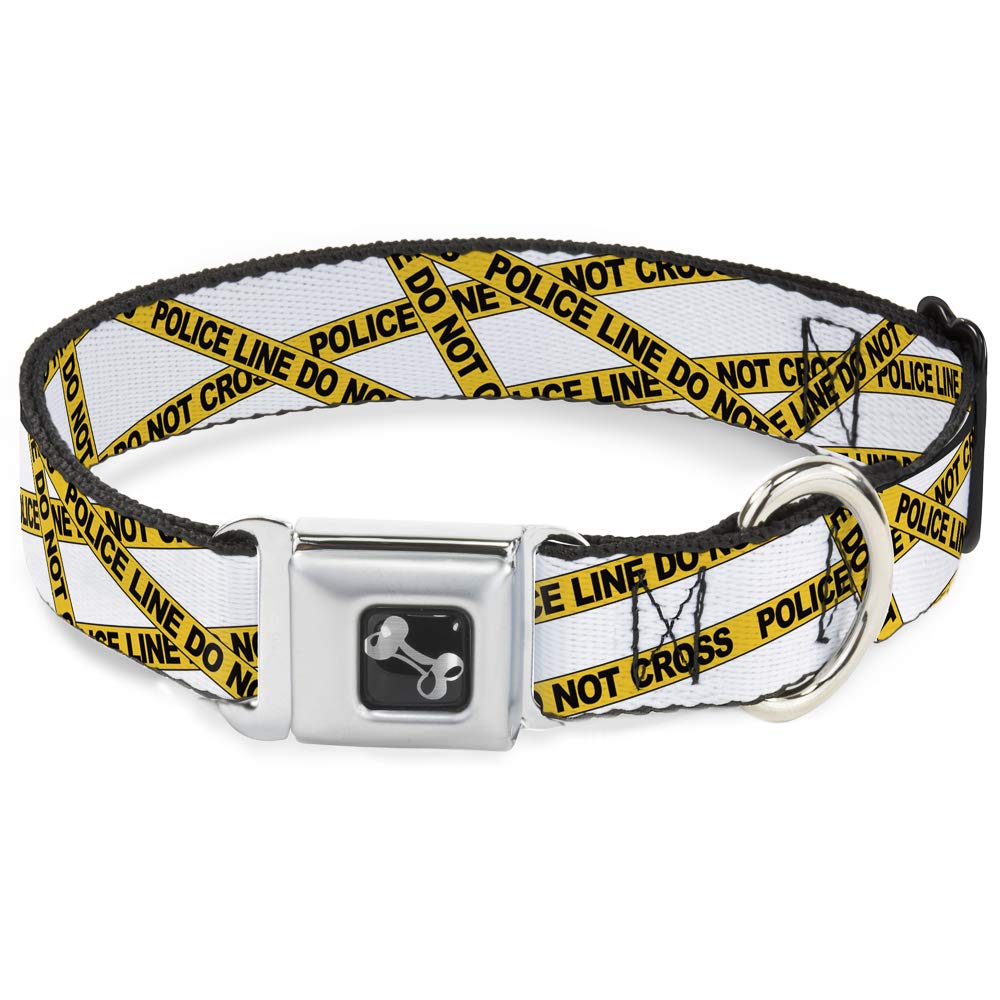 Collier de chien Police Line Buckle Down réglable de 13 à 45 cm
