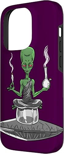 Miniatura 2 de Funda de regalo para iPhone 14 Pro Alien Smoker Bong ET 420 Weed Space Marihuana