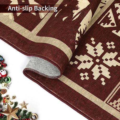 Kitchen-Runner-Rug-Rustic-Area-Rug-Christmas-Decorative-Runner-Rug-Long-Hallway-Runner-Rug-Indoor-Entryway-Runner-Non-Slip-Washable-Rug-for-Bedroom-Living-Room-Kitchen-Nursery-Red-2-x-6 Kitchen Runner Rug Rustic Area Rug Christmas Decorative Runner Rug Long Hallway Runner Rug Indoor Entryway Runner Non Slip Washable Rug for Bedroom Living Room Kitchen Nursery Red 2 x 6