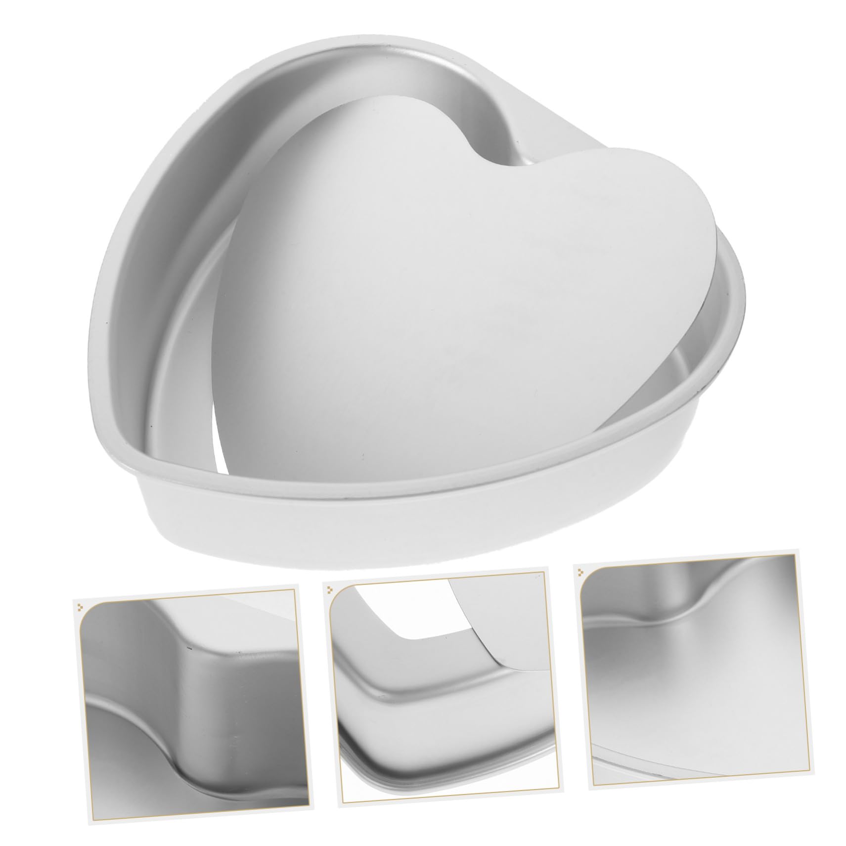 Garneck Molde para Pastel Forma de Corazón 20 Cm Desmontable Acero Carbono Antiadherente para Repostería Casera Utensilios para Hornear Fiestas y Celebraciones
