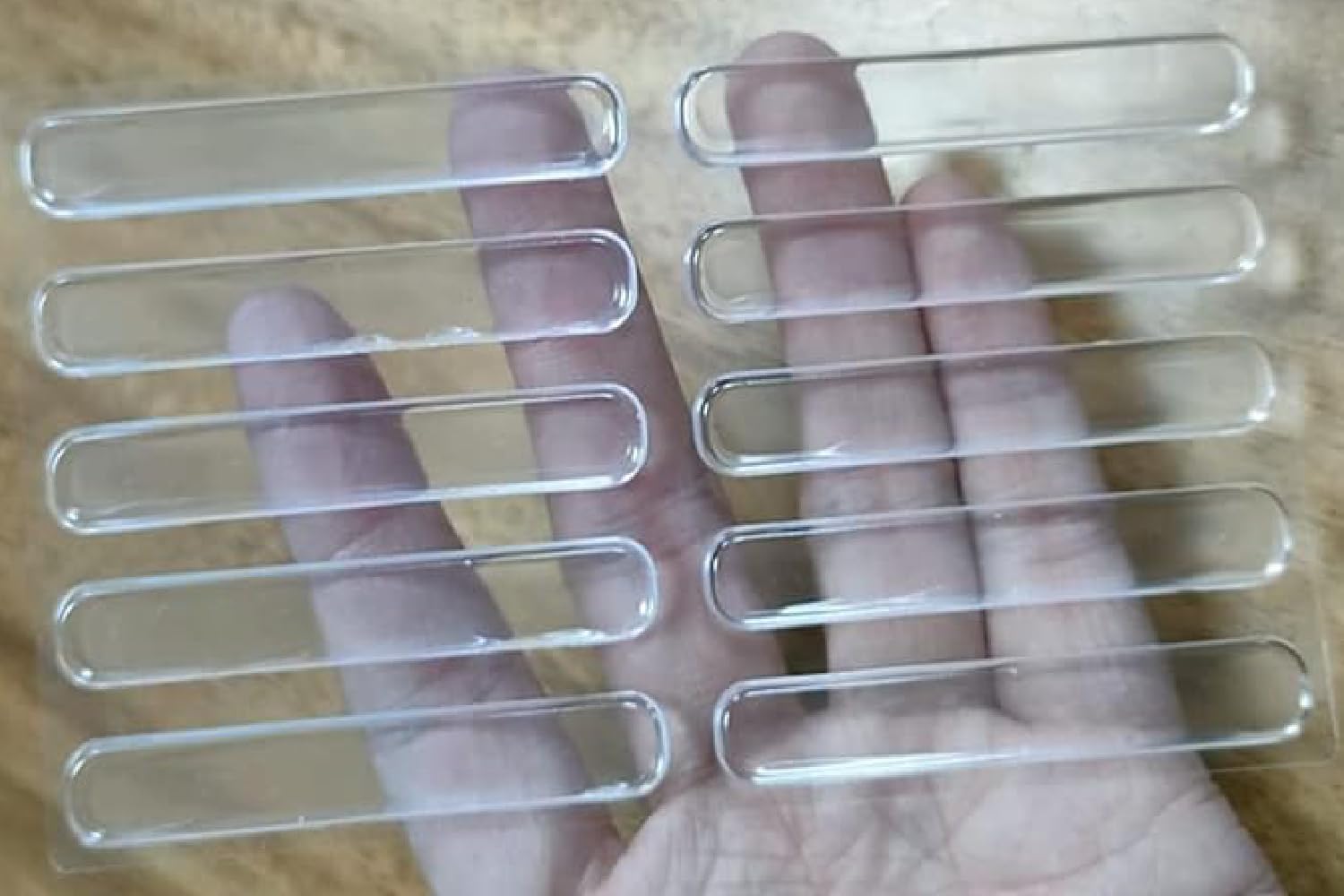 10 pcs Clear Furniture Non-Slip Buffer Pads, Self-Adhesive Rubber Feet, for Door Cabinets, Appliances, Electronics Drawers, Cupboards Transparent Anti-Collision Protection Strip