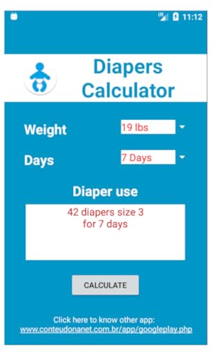 Fraldômetro - Calculadora de consumo de fraldas