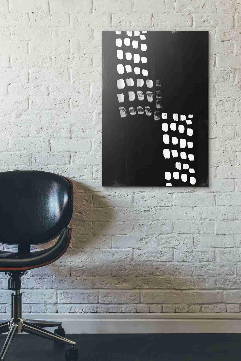 Epic Graffiti 'Black and White Abstract' by Linda Woods, Canvas Wall Art, 18"x26"