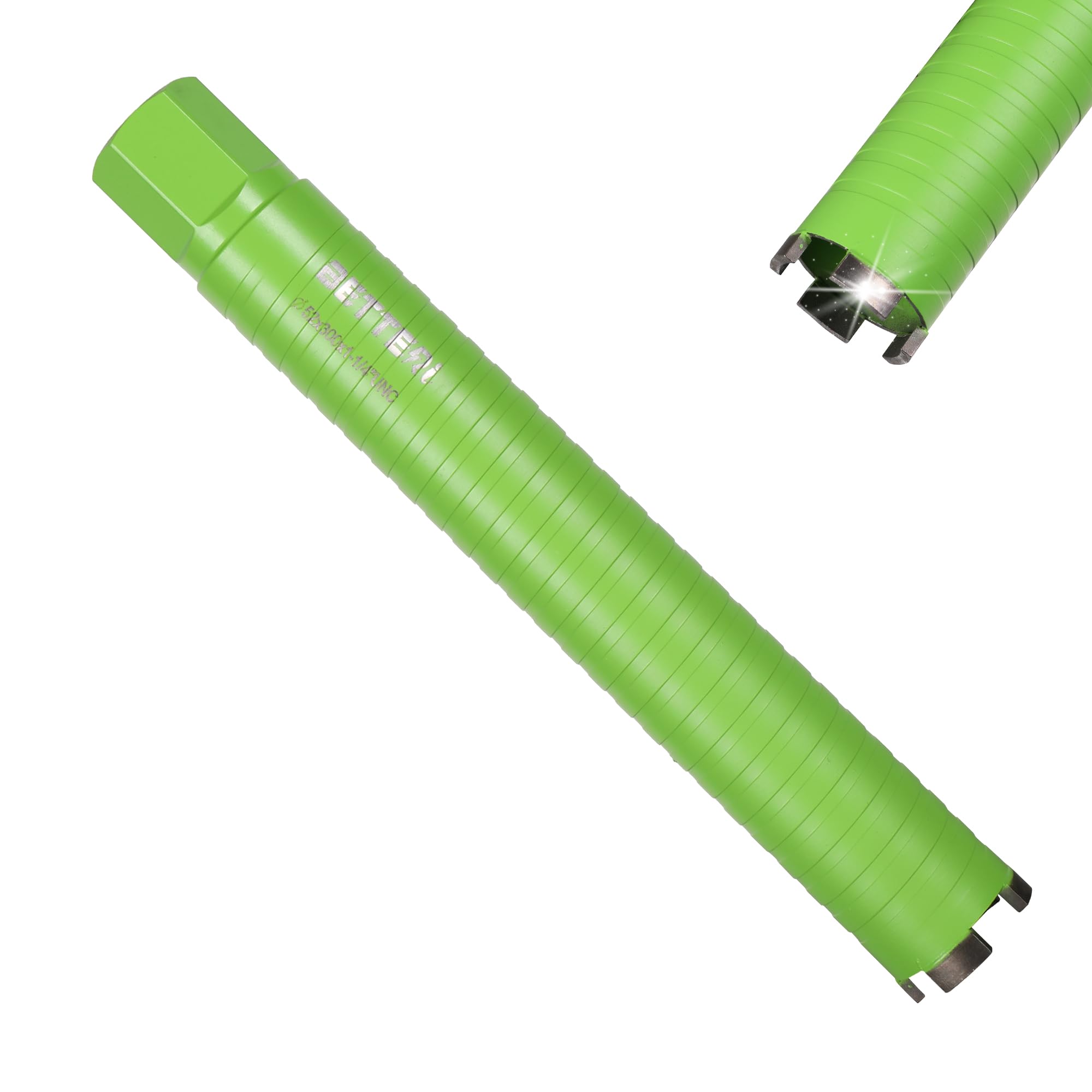 Kernbohrer 52mm Micro Percussion, Nutzlänge 300 mm Turbo Diamantbohrkrone, 1 1/4" UNC Kernbohrkrone, Trocken-bohrkrone für Beton