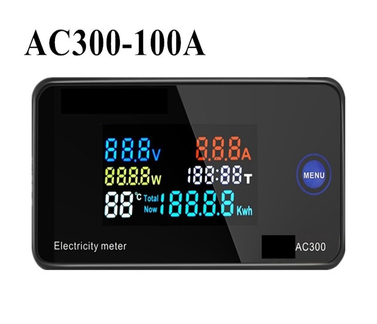 Wattmètre numérique 6 en 1 K-AC300 100A, ampèremètre AC