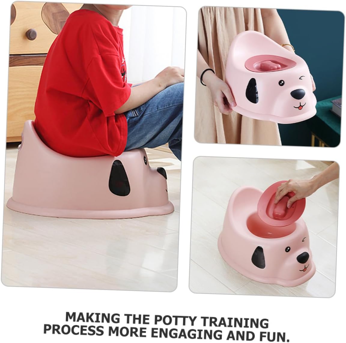 KESYOO Portable Toilet Training Seat with Lid for Easy-clean Smooth Surface Potty Chair for Boys and Suitable for Home and Kindergarten Bathroom Use