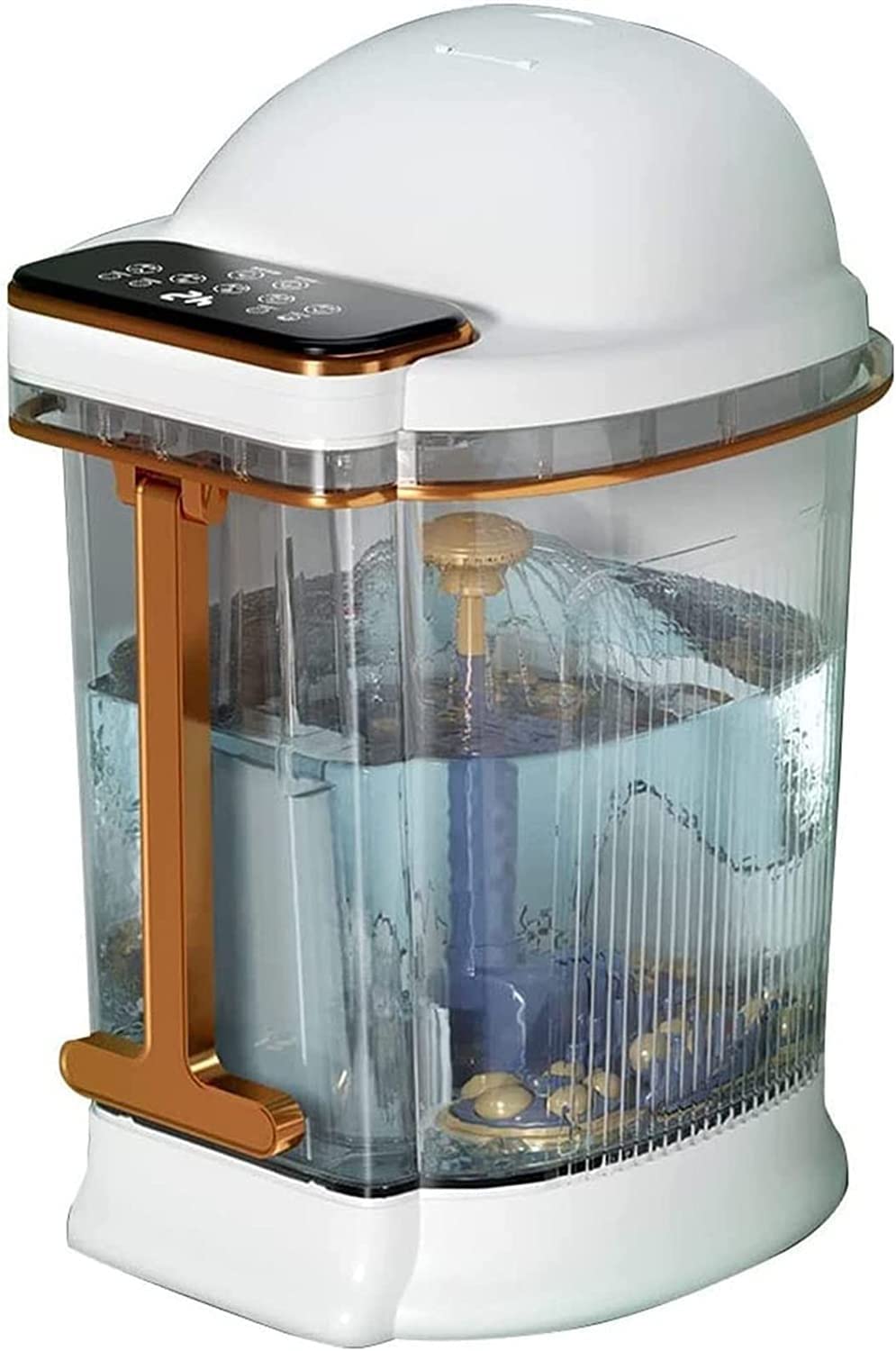 ESHINEDE Massaggiatore for pediluvio Foot Spa con calore e 4 modalità automatiche e 6 rulli massaggianti motorizzati, tempo e temperatura regolabili, bolle, pietra rotante for pedicure for alleviare l