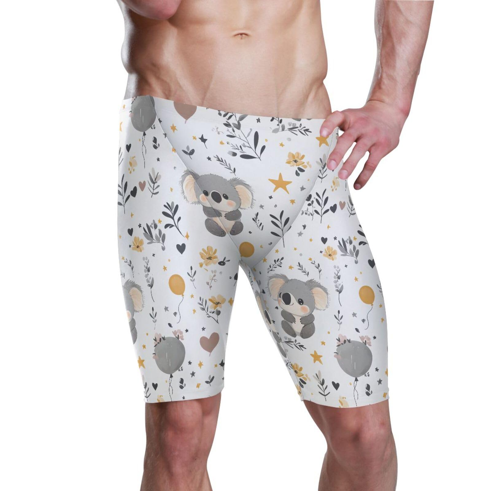 Swimsuits Cute Koala Men's Swim Jammers Athletic Swimwear S 202b8254