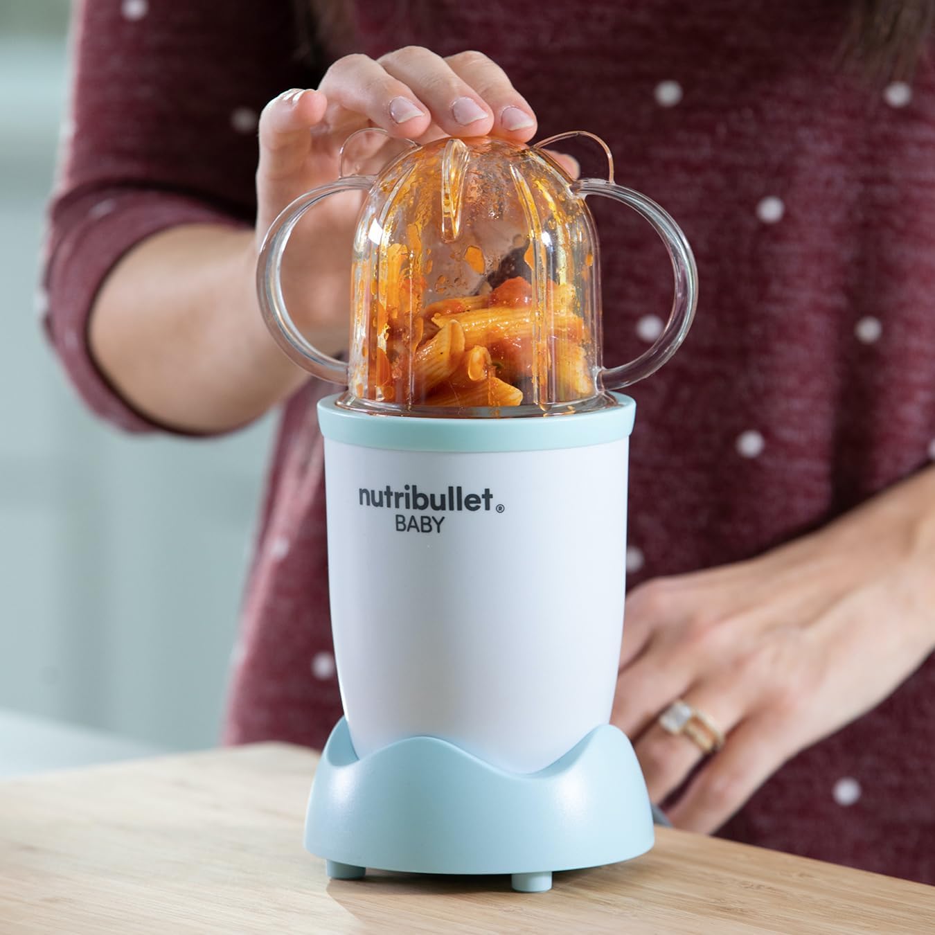 NutriBullet Baby Food Blender with date markers