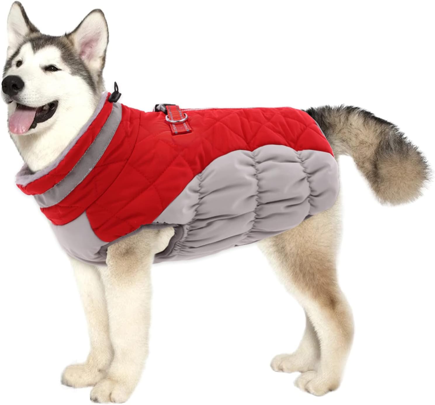 Lelepet Warm Dog Winter Coat Cold Weather Jacket Windproof Reflective Turtleneck Dog Vest with Plush Neckline D-Ring for Leash Thick Fleece Lining Dog Jacket Pet Apparel for Small Medium Large Dogs : Pet Supplies