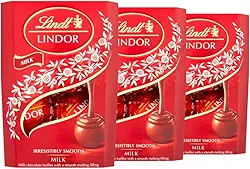 3 Caixas de 37g, Bombons de Chocolate Suiço, Lindt Lindor