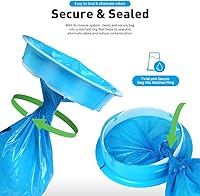 Vista 4 de YGDZ Bolsas de vómito, paquete de 24 bolsas desechables para Emesis, bolsas para vómito, bolsas para náuseas para viajes, mareo por movimiento, 33.8