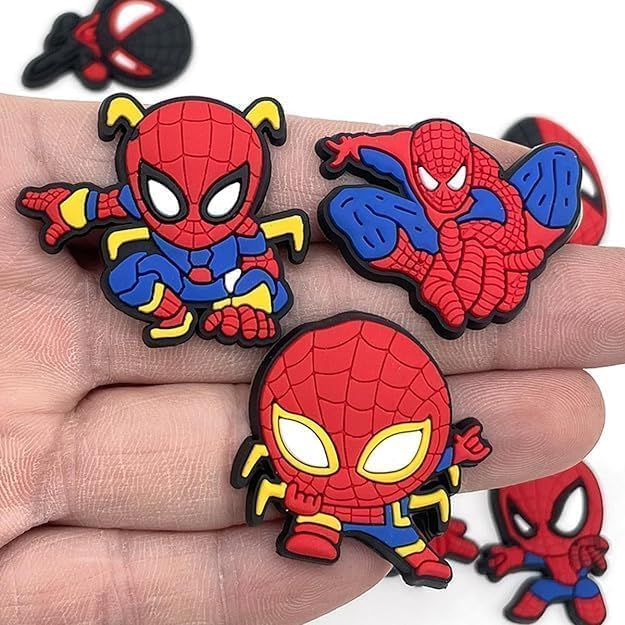 LAKSHMINARAYAN SALES Cartoon Charms for Clogs Slipper Decoration DIY Color Charms Cartoon Rubber Charms for Clogs Slipper Casual Clogs Decoration for Kids Party (spiderman shoes charm-13pcs) 3 61FhcJM6tGL