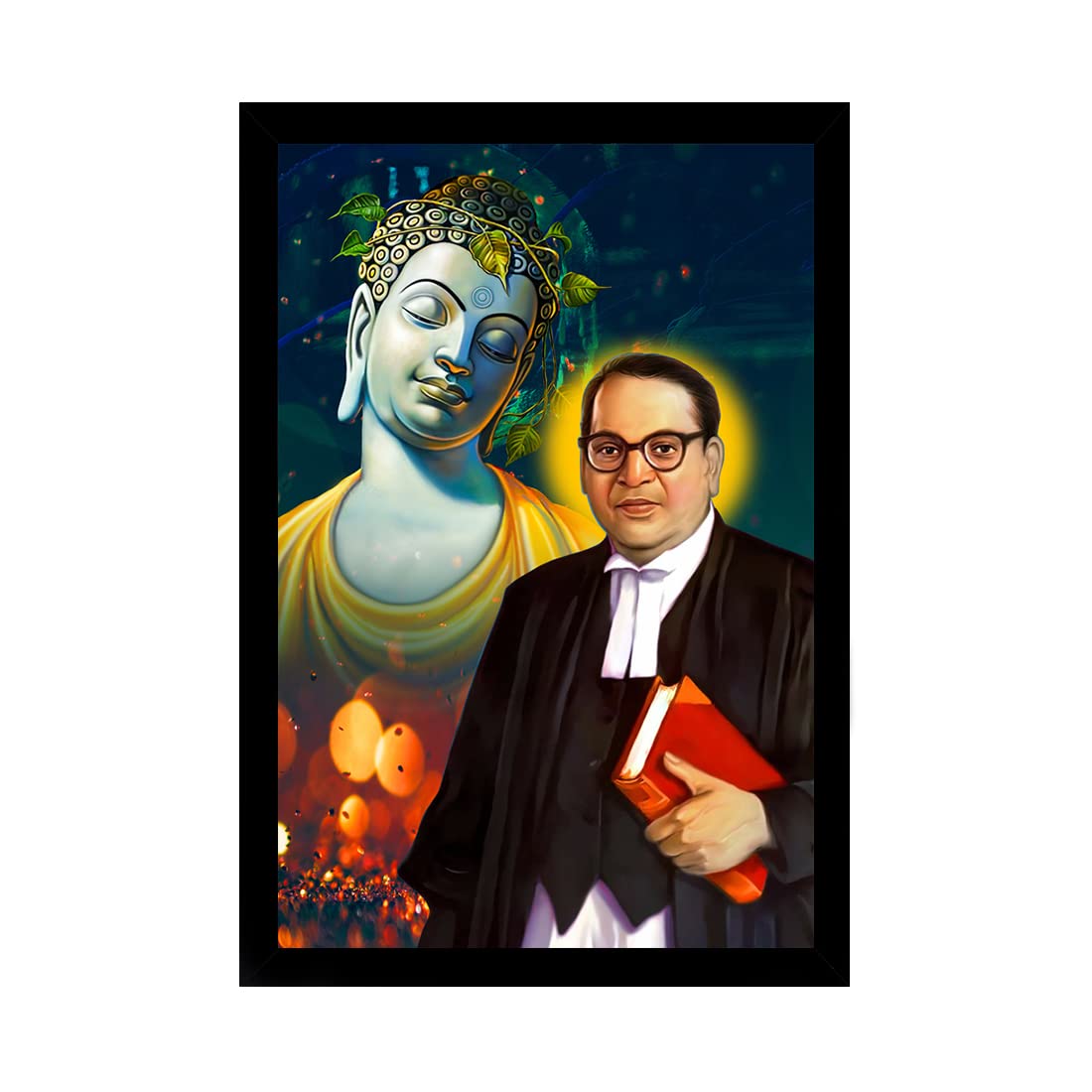 Buddha & Ambedkar Photo Frame - Elegant Wall Art -30