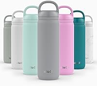 Vista 59 de Ello Cooper Twist - Botella de agua de acero inoxidable de 32 onzas con tapa para beber A prueba de fugas Doble pared y aislada al vacío Asa