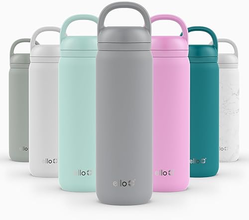 Miniatura 59 de Ello Cooper Twist - Botella de agua de acero inoxidable de 32 onzas con tapa para beber, a prueba de fugas, doble pared y aislada al vacío, lazo de
