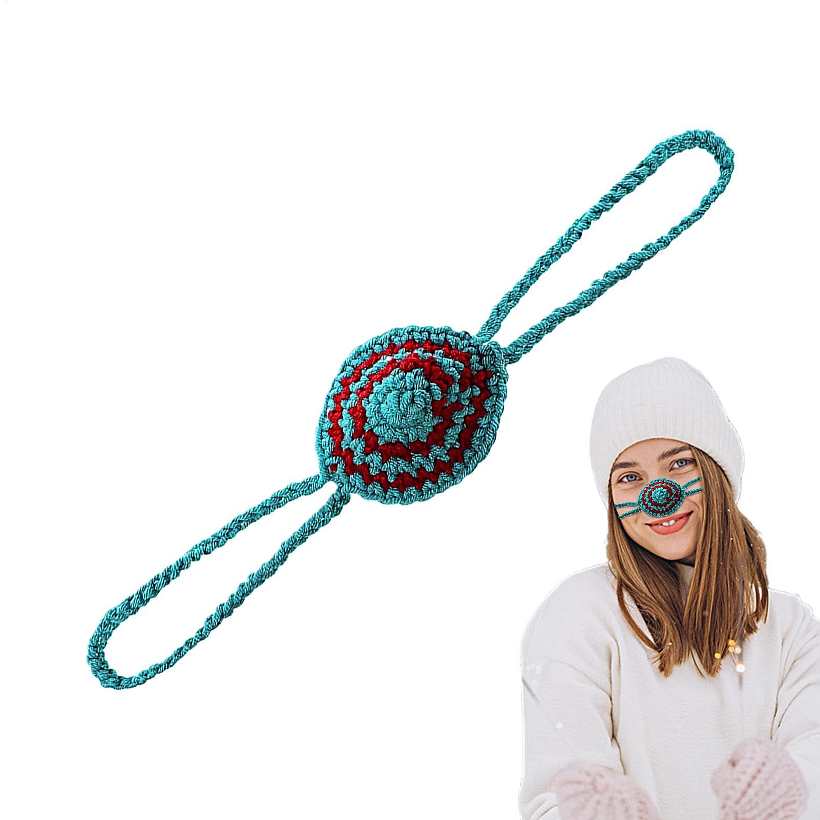 Calentador de nariz de invierno, guante de nariz de punto, protector térmico de nariz de ganchillo, divertido calentador de nariz para invierno para actividades al aire libre, juegos de 30 cm
