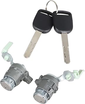 Silscvtt Door Lock Cylinder with 2 Keys Replacement for Honda Civic 2001-2005 72146-S73-003 72145-S73-003