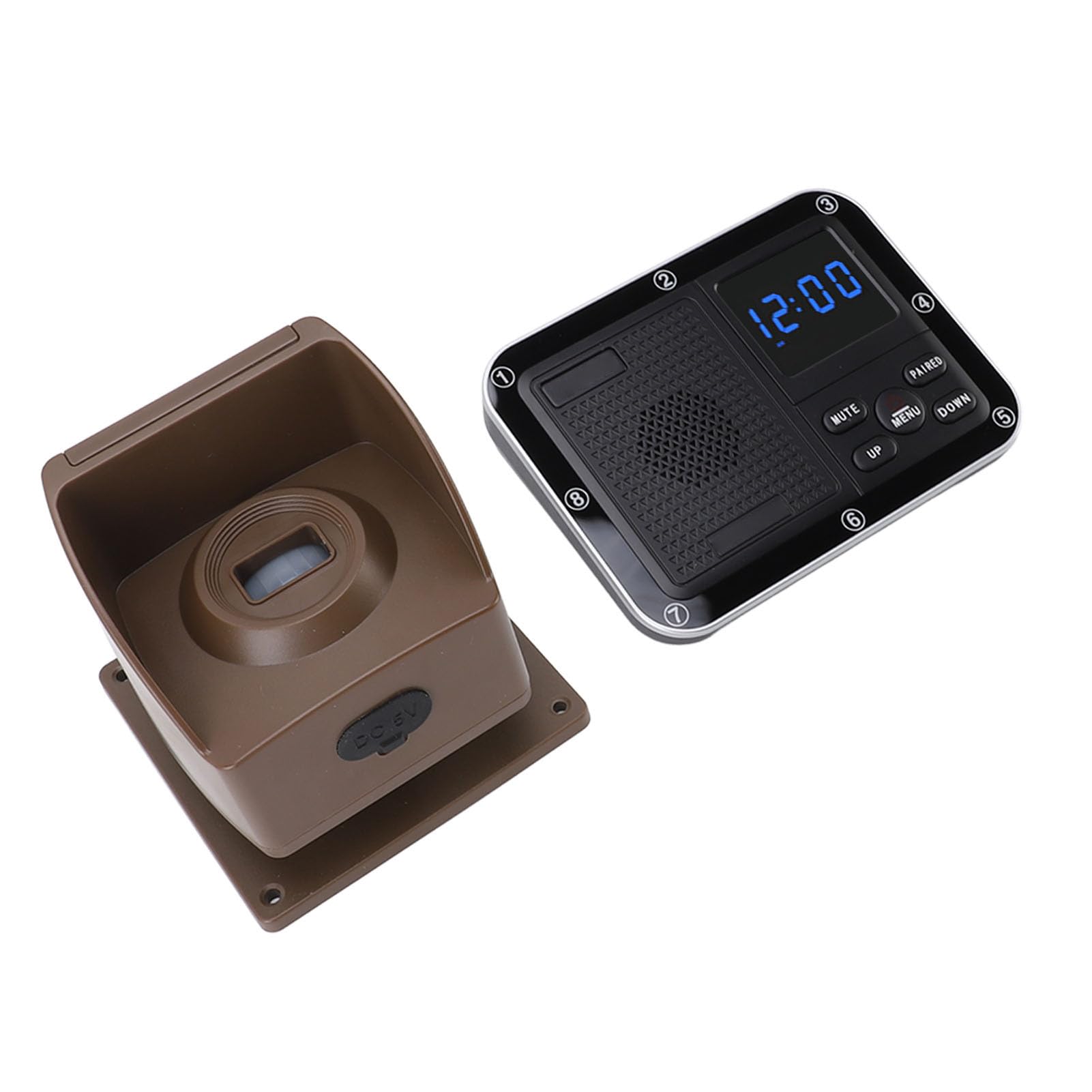 Alarma Solar para la Entrada, Detectores de Movimiento Impermeables de Largo Alcance para Uso Doméstico y Exterior, de Alarma Exterior con Energía Solar
