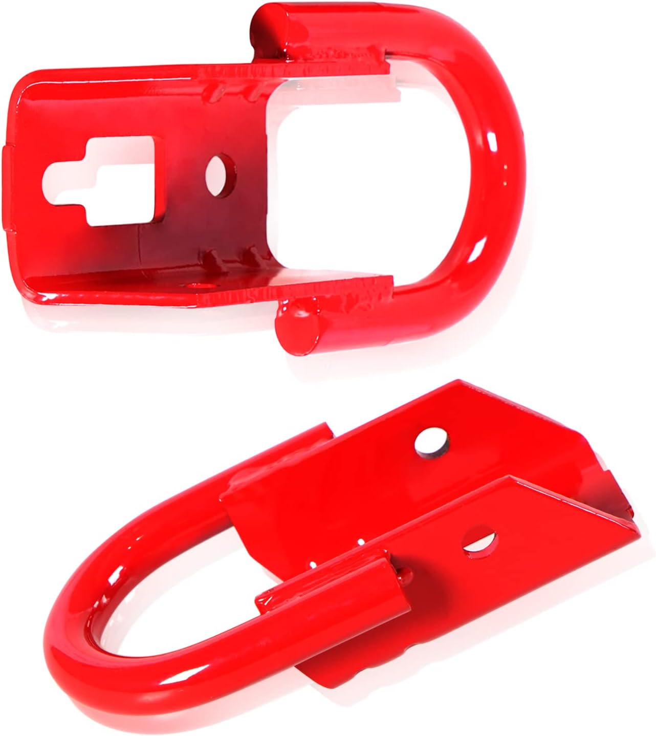 Front Bumper Tow Hook Right Left Heavy Duty D-Ring Set Compatible with Ford Expedition 2007-2015 Compatible with Ford F150 Truck 2009-2018 Red