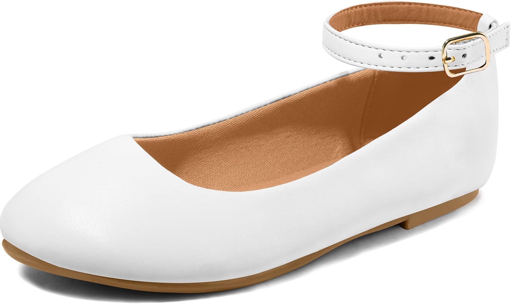 Girl's Ballerina Flat Ankle Strap Dress Ballet Flat Shoes（Toddler/Little Kid/Big Kid）