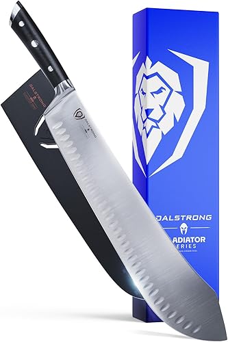 Miniatura 9 de Dalstrong Cuchillo de carnicero Bull Nose  10 pulgadas  Gladiator Series Elite  Acero alemán de alto carbono  Cuchillo de rotura  Mango negro G10