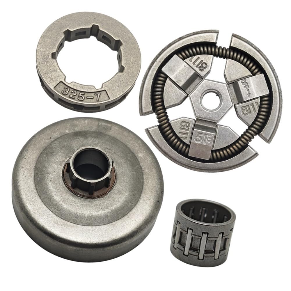 Kit de cojinetes for piñón de llanta y Campana de Embrague de Motosierra de 0,325" Compatible con 262XP, 262, 261, 503577101, Jaula de Agujas de 3 Zapatas.