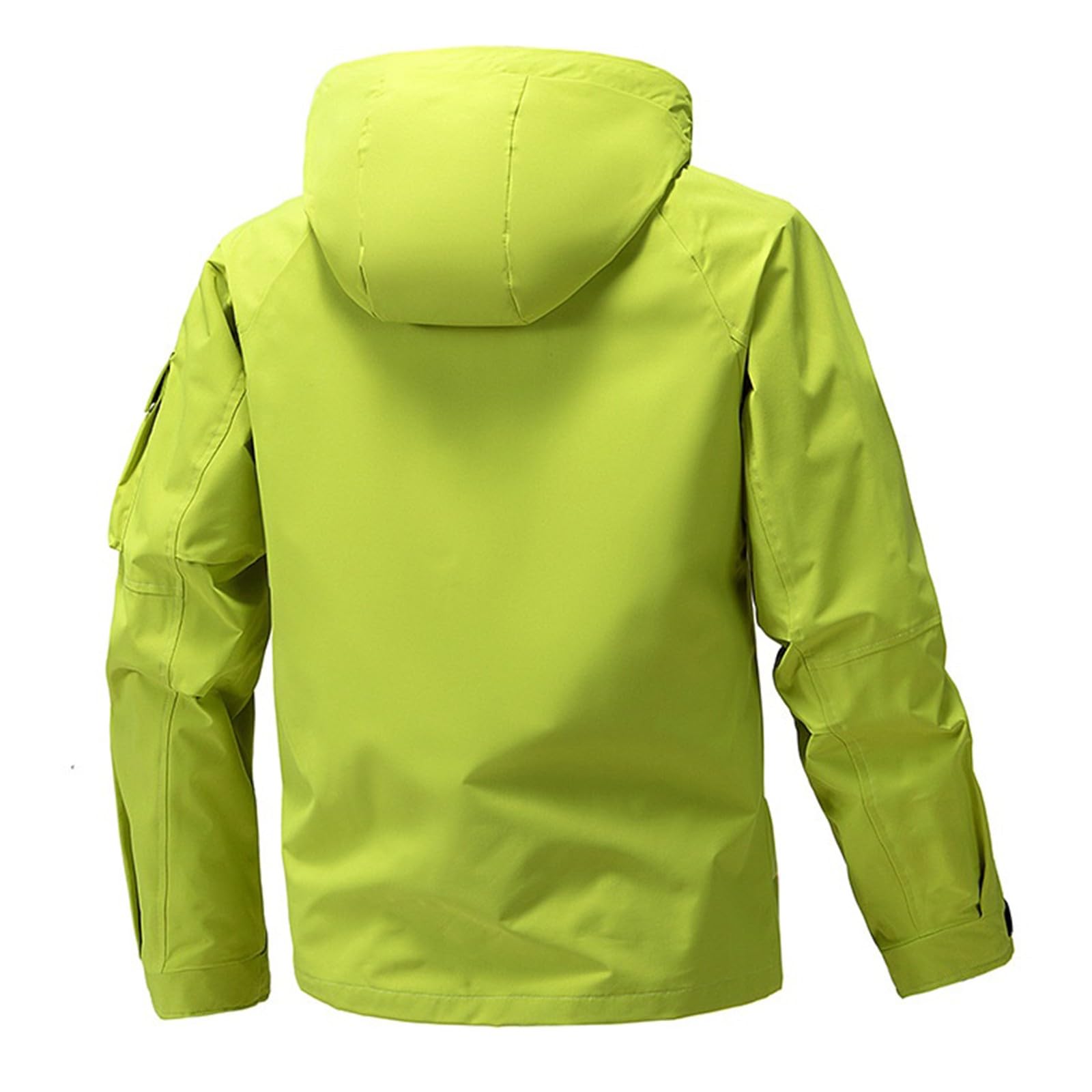 Chubasquero para hombre, resistente al agua, transpirable, chaqueta softshell para hombre, ligera, resistente al viento, chaqueta funcional con capucha, chaqueta de entretiempo, chaqueta de lluvia