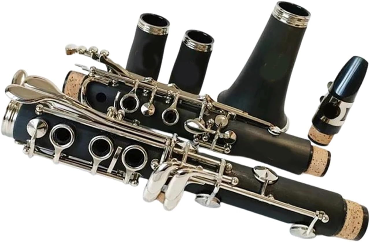 B Flat Clarinet 17 Key Bakelite Nickel Plated Clarinet Set