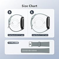 Vista 3 de Paquete de 2 bandas impermeables compatibles con Fitbit Versa 2 bandas para mujeres y hombres, pulseras clásicas de repuesto deportivas suaves