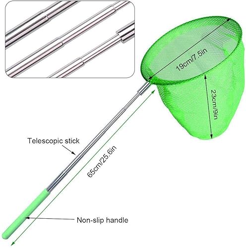 Miniatura 6 de Juego de aventuras al aire libre para niños binoculares de juguetes educativos para niños, linterna LED, brújula, lupa, silbato, red de mariposa y