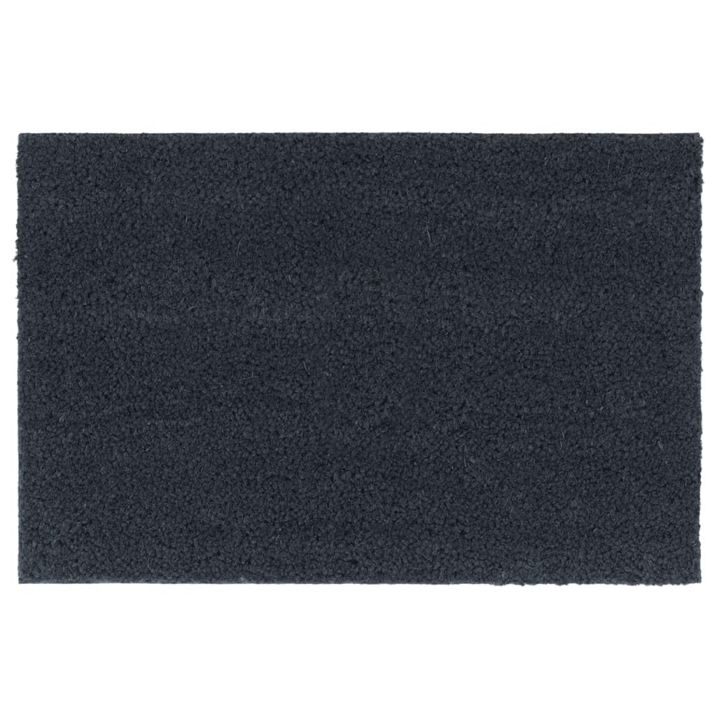 Alfombra de puerta, 5 unidades, color gris oscuro, 40 x 60 cm, fibra de coco | Soporte antideslizante de PVC, fácil de limpiar, plegable, para interior y exterior