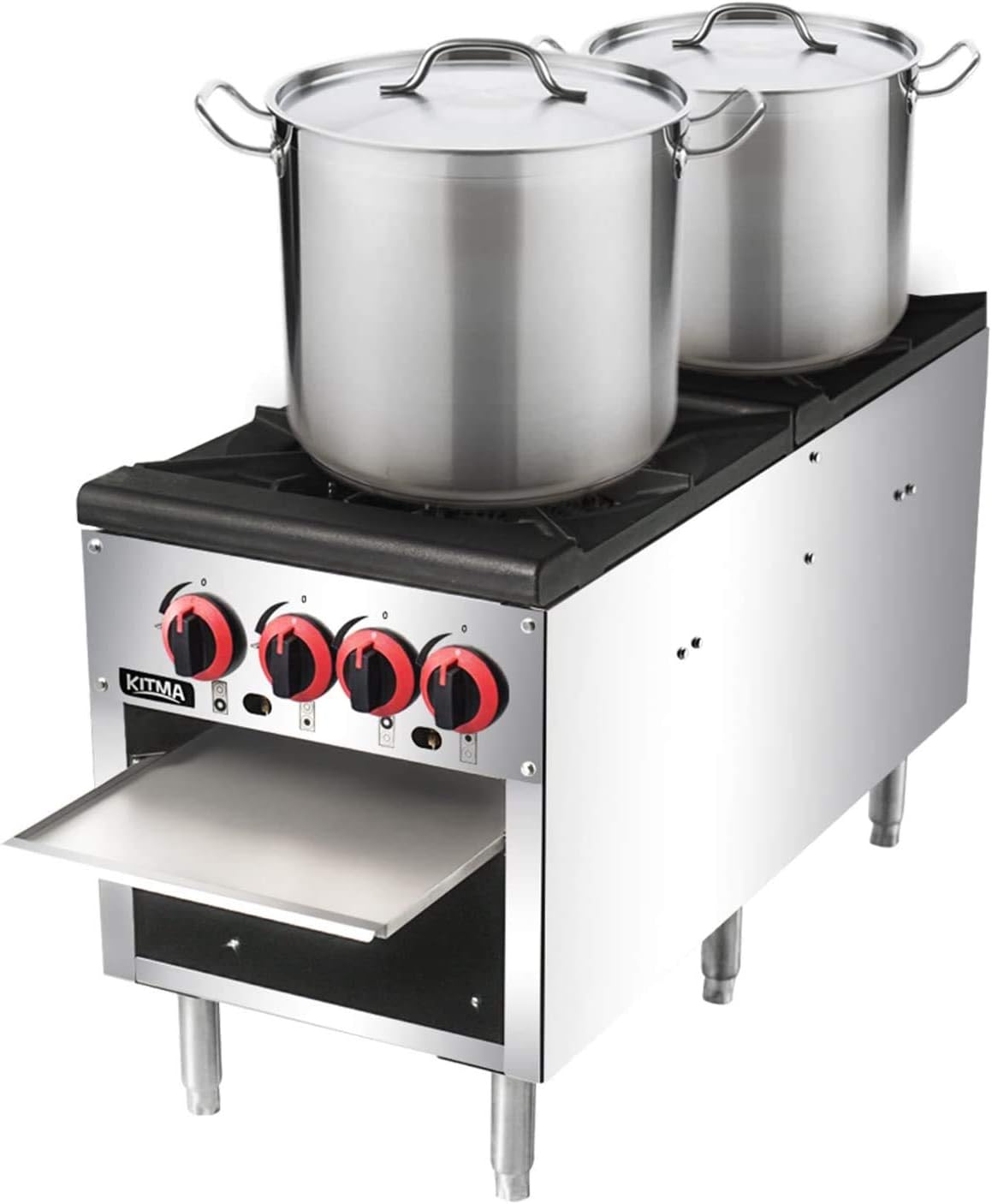 KITMA Double Stock Pot Stove Propane Stainless Steel