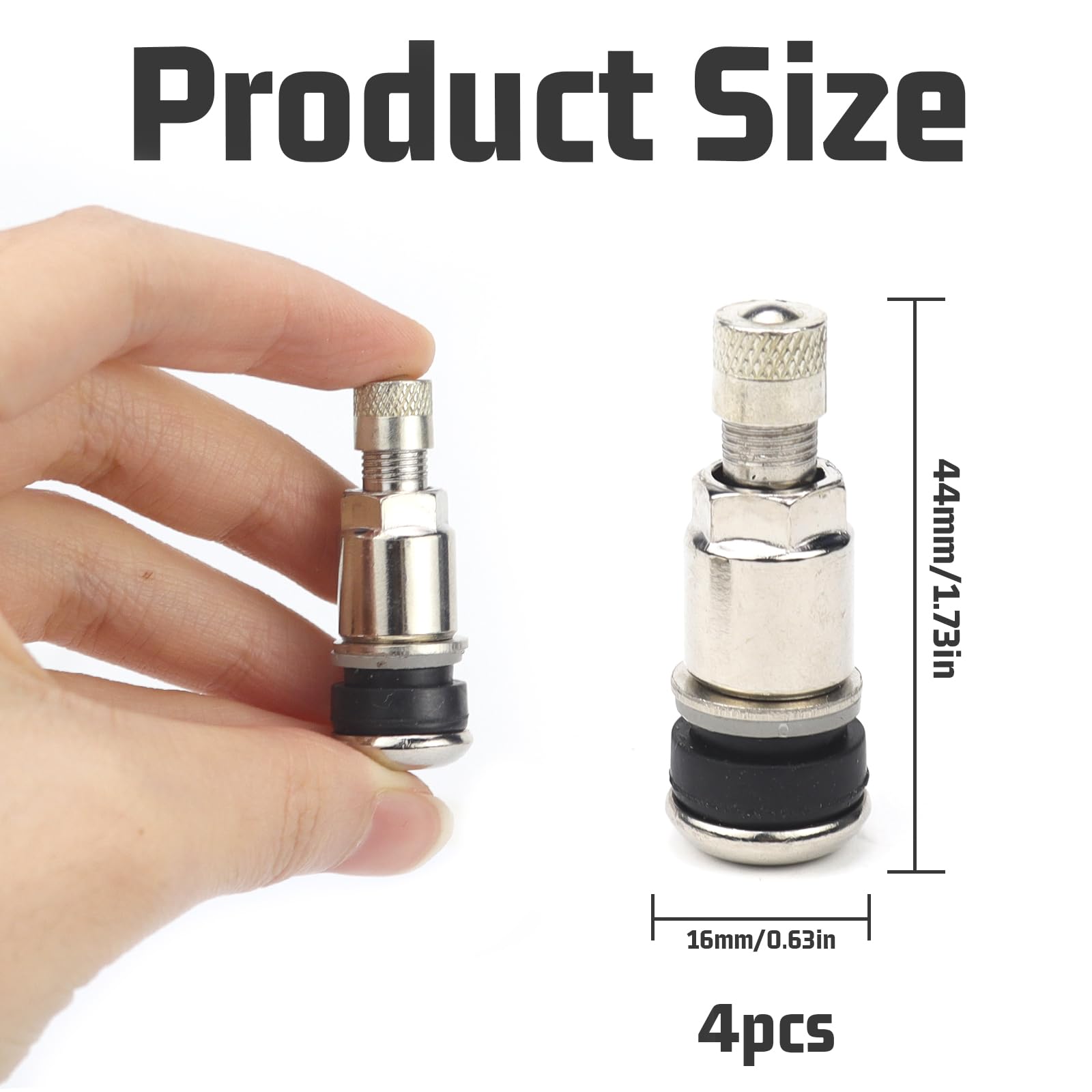 8 Valves De Pneu Universelles 11,3mm En Acier Inoxydable - Valve Air Pour Voiture, Moto, Vélo Et Jantes