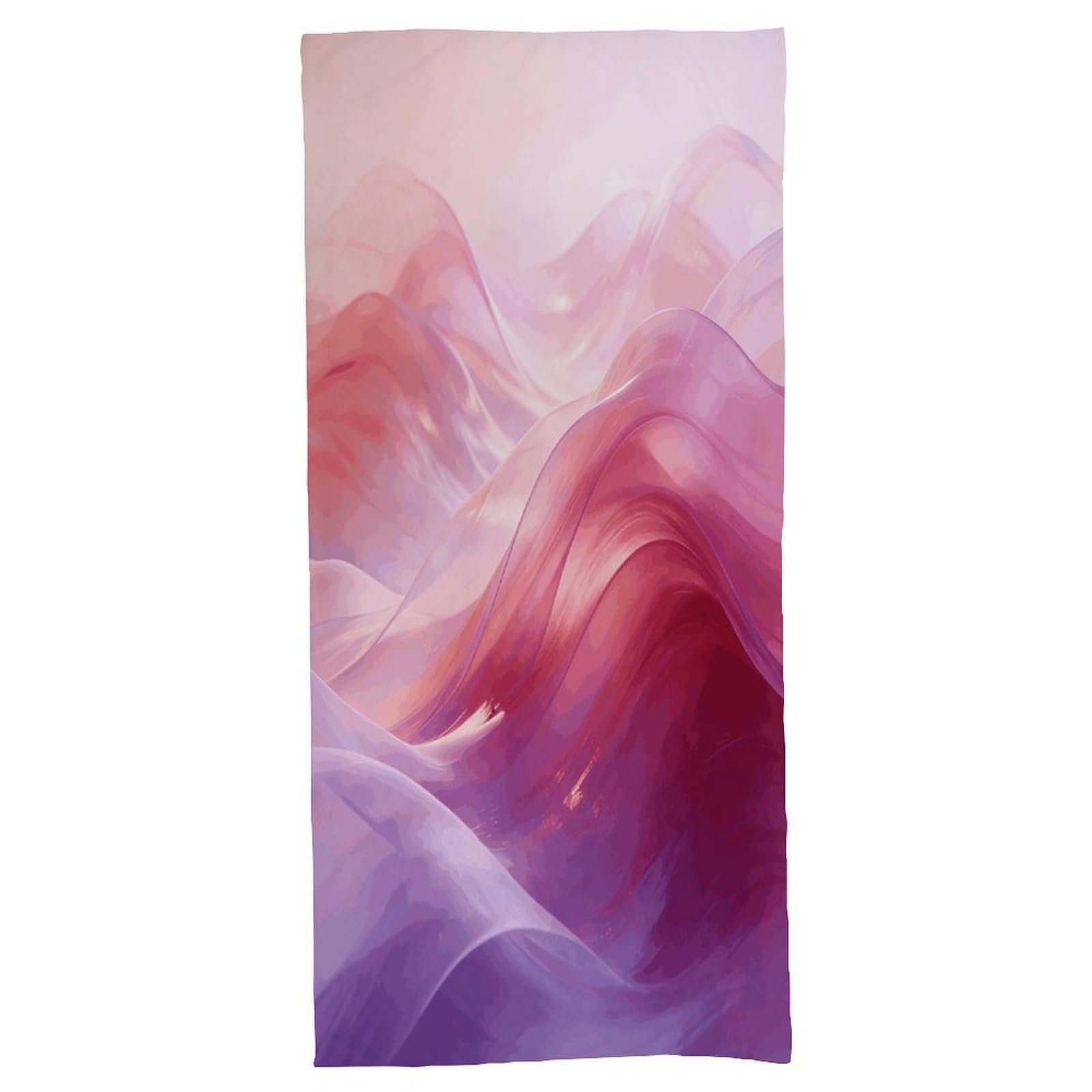 Fodpand Style Pink Waves Bath Towel, Highly Absorbent & Quick Drying Beach Towel, Compact & Lightweight Pool Towel For Bathroom, Beach, Pool, Gym, Spa, And Hotel Use