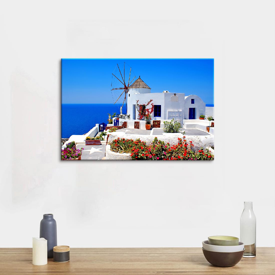 Amazon.co.jp: アートパネル 北欧ギリシャサントリーニ島エーゲ海