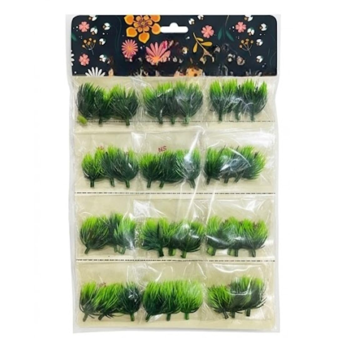 Mini Artificial Craft Pine Grass Tufts Set (36 pcs) – DIY Craft Material for School Projects, Miniature Garden, Decoration, Scrapbooking & Art Supplies by Kawaii Store-image-31