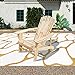 PatioFestival Wood Adirondack Lounger Chair,Outdoor Fir Unpainted Wooden Chairs,Accent Furniture for Yard,Patio,Garden,Lawn w/Natural Finish (Adirondack Chair)