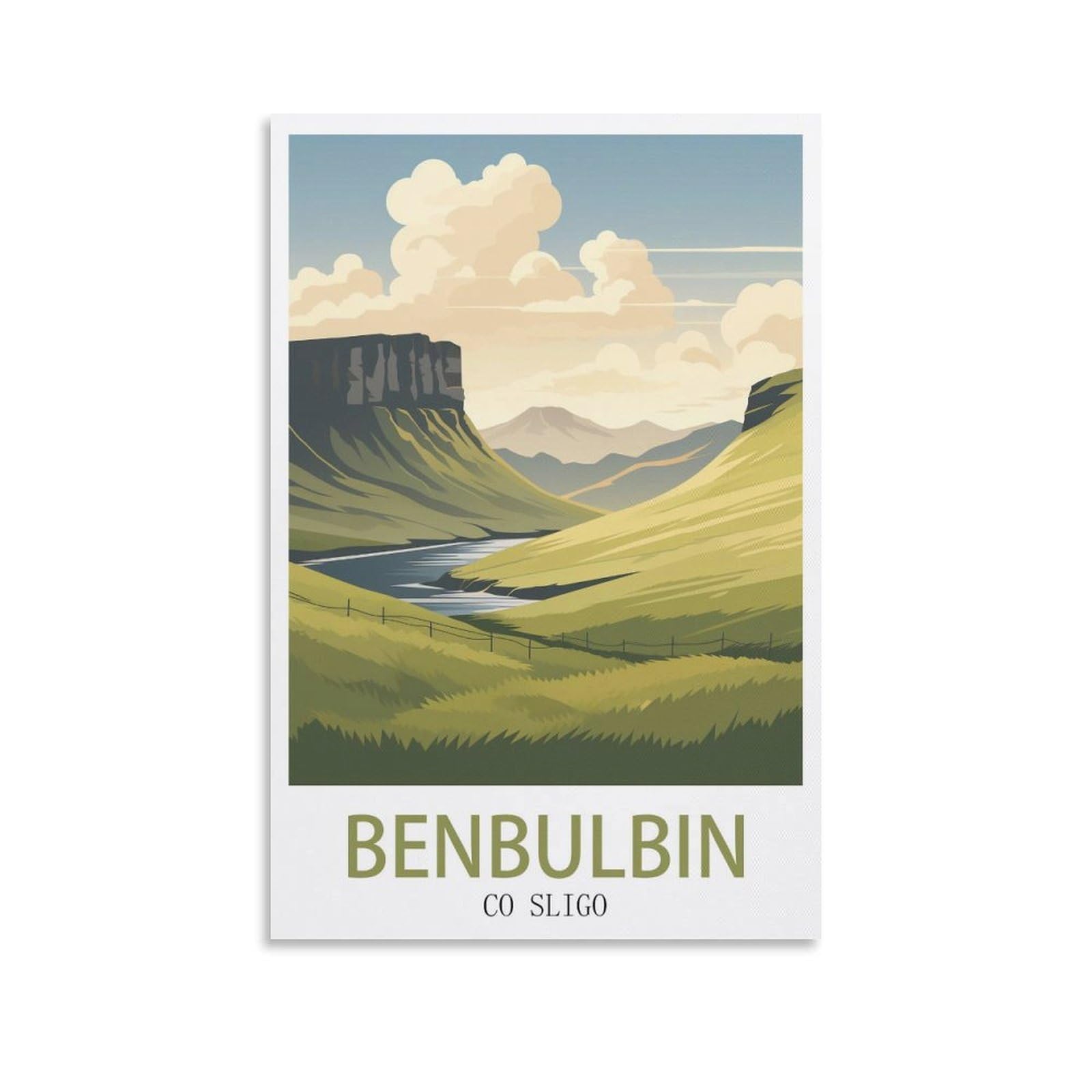 NAEGV Paint by Numbers for Adult Girls，Benbulbin Sligo DIY Acrylic Watercolor Oil Paint by Number for Adults for Gift Home Wall Decor 50x60cm