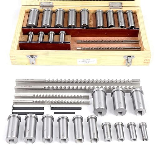 Miniatura 2 de Juego de 22 llaves con 4 piezas de brocha, 13 bujes con cuello y 5 juntas, en caja ajustable, herramientas industriales de tamaño métrico para