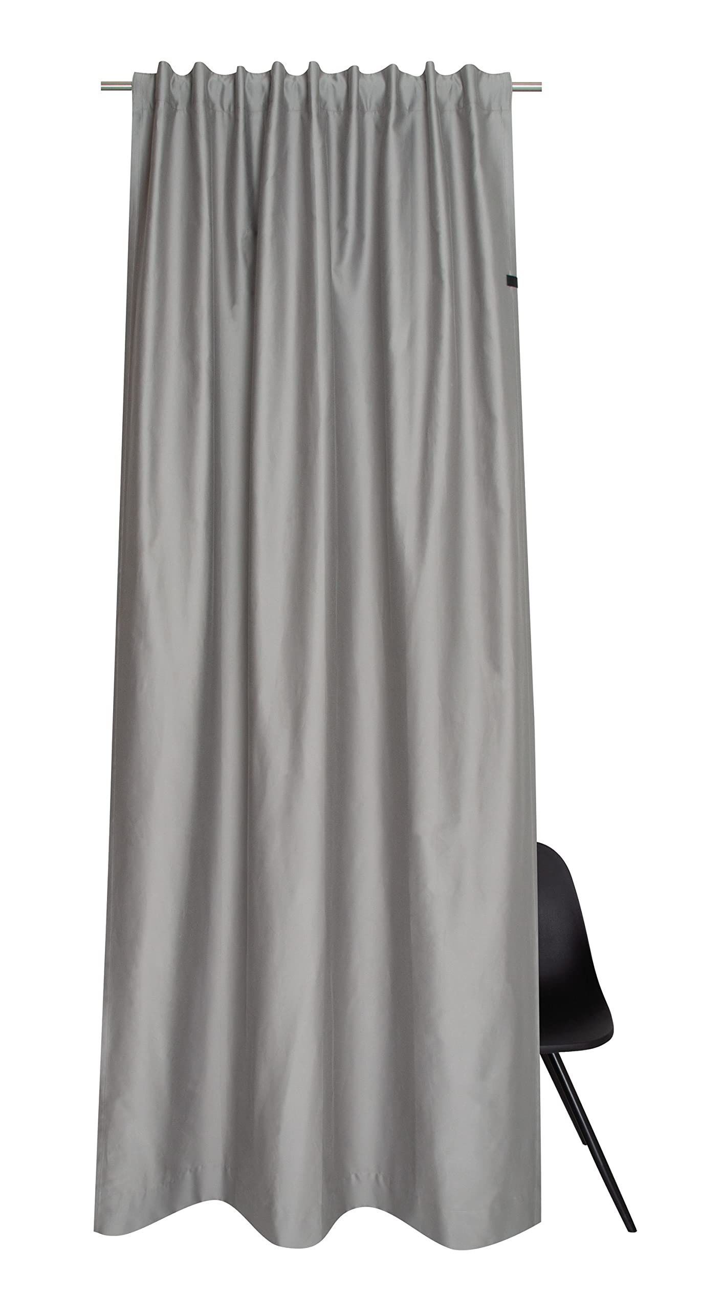 Schöner Wohnen Kollektion Cortina suave 130 x 250 – Cortina opaca gris mezcla de algodón – Cortinas Salón – Cortina decorativa – Curtains