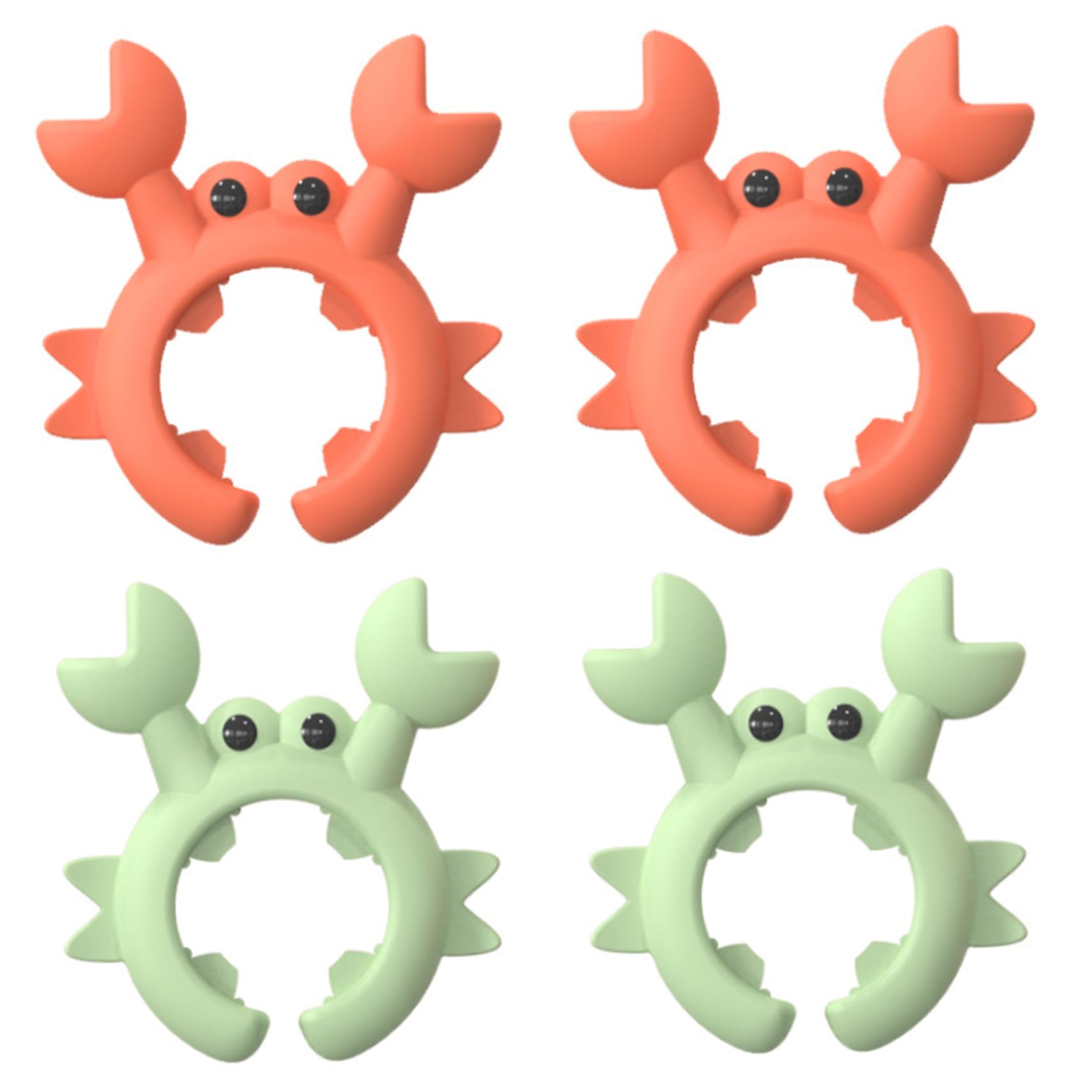 Xdyyjrasa Spoon Rest - 4PCS Crab Silicone Spoon Holder, Adjustable Non Slip for Pot Boil Over Spill Stopper 2.3x2.6