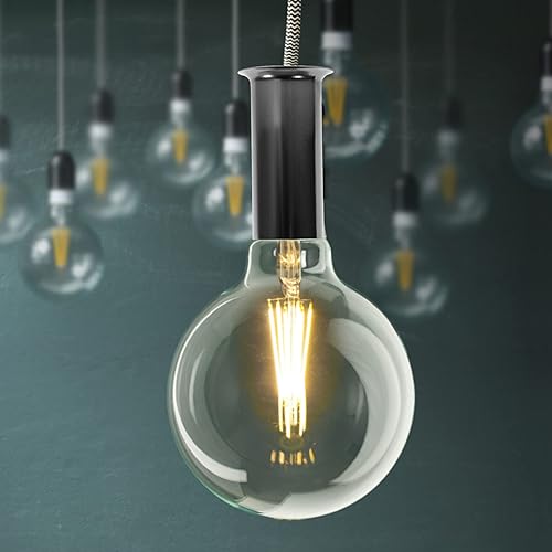 Miniatura 2 de Beaupretty Tubos de cartón, 6 piezas, fundas de base de lámpara de araña, cubiertas de vela de metal, cubiertas de bombilla de candelabro, base de